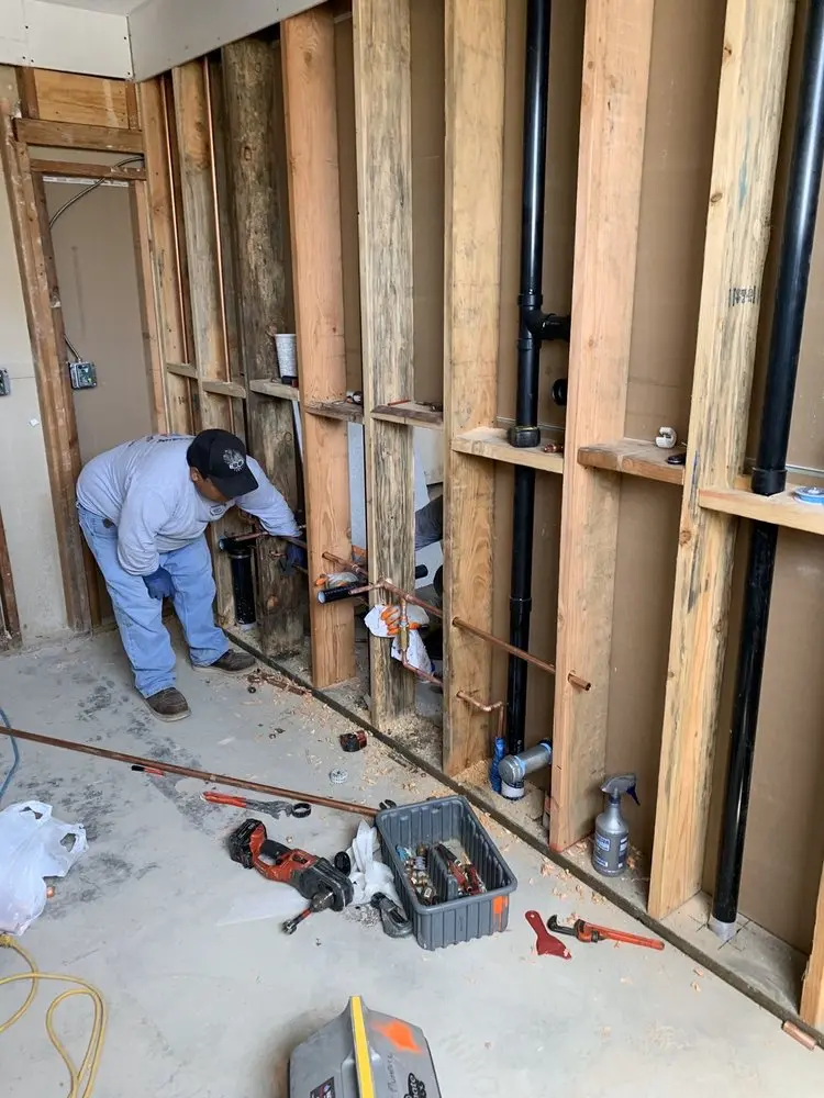 Commercial rough-in plumbing for Water Heater Replacement in Eagle Ranch